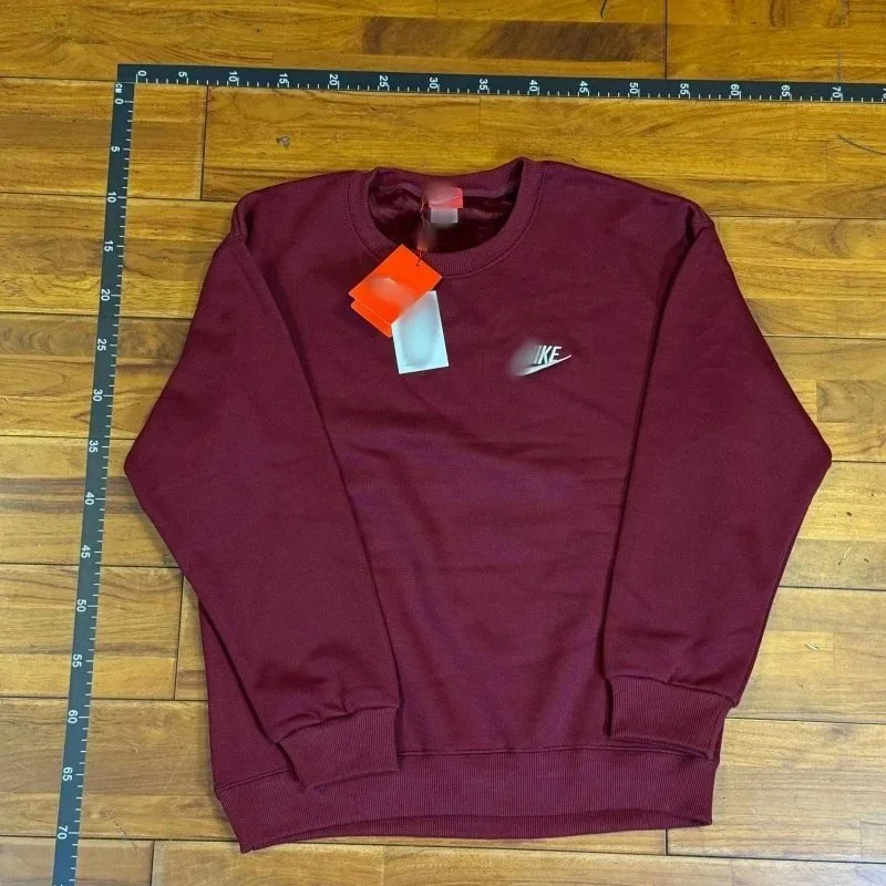 Nike Nike Crewneck Sweatshirt Maroon Solid Top Multicolor - 1