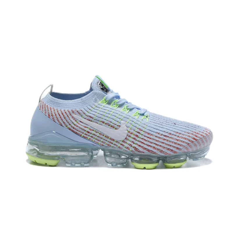 Nike Nike Air VaporMax Flyknit 3.0 Light Blue/Neon Green Sneakers Blue - 1