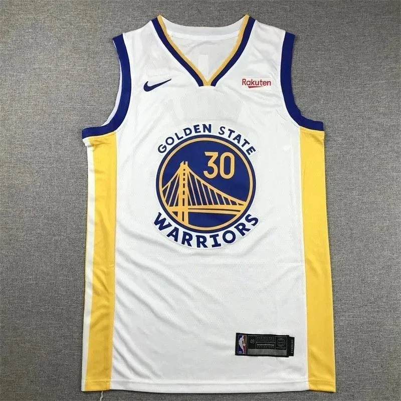 Jordan Nike Golden State Warriors #30 Jersey White Basketball Top White - 1
