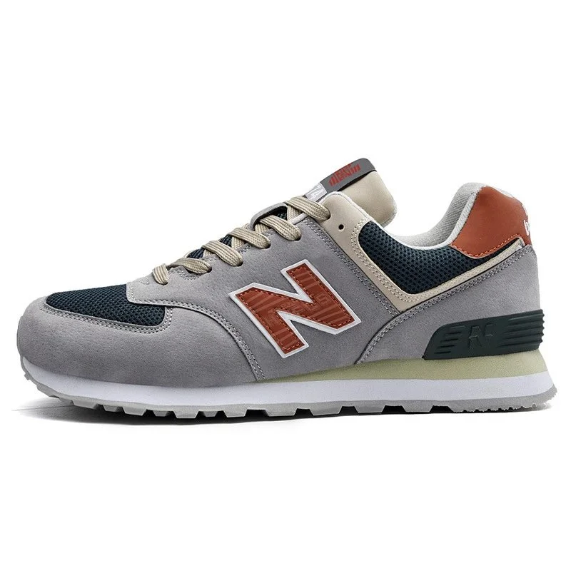 New Balance New Balance 574 Grey/Navy/Orange Sneakers Grey - 1