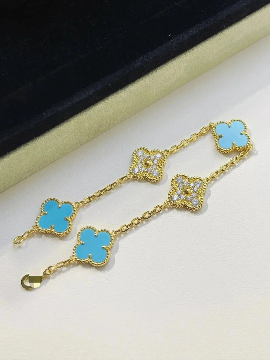 Van Cleef & Arpels Van Cleef & Arpels Alhambra Blue Clover Bracelet Blue - 1