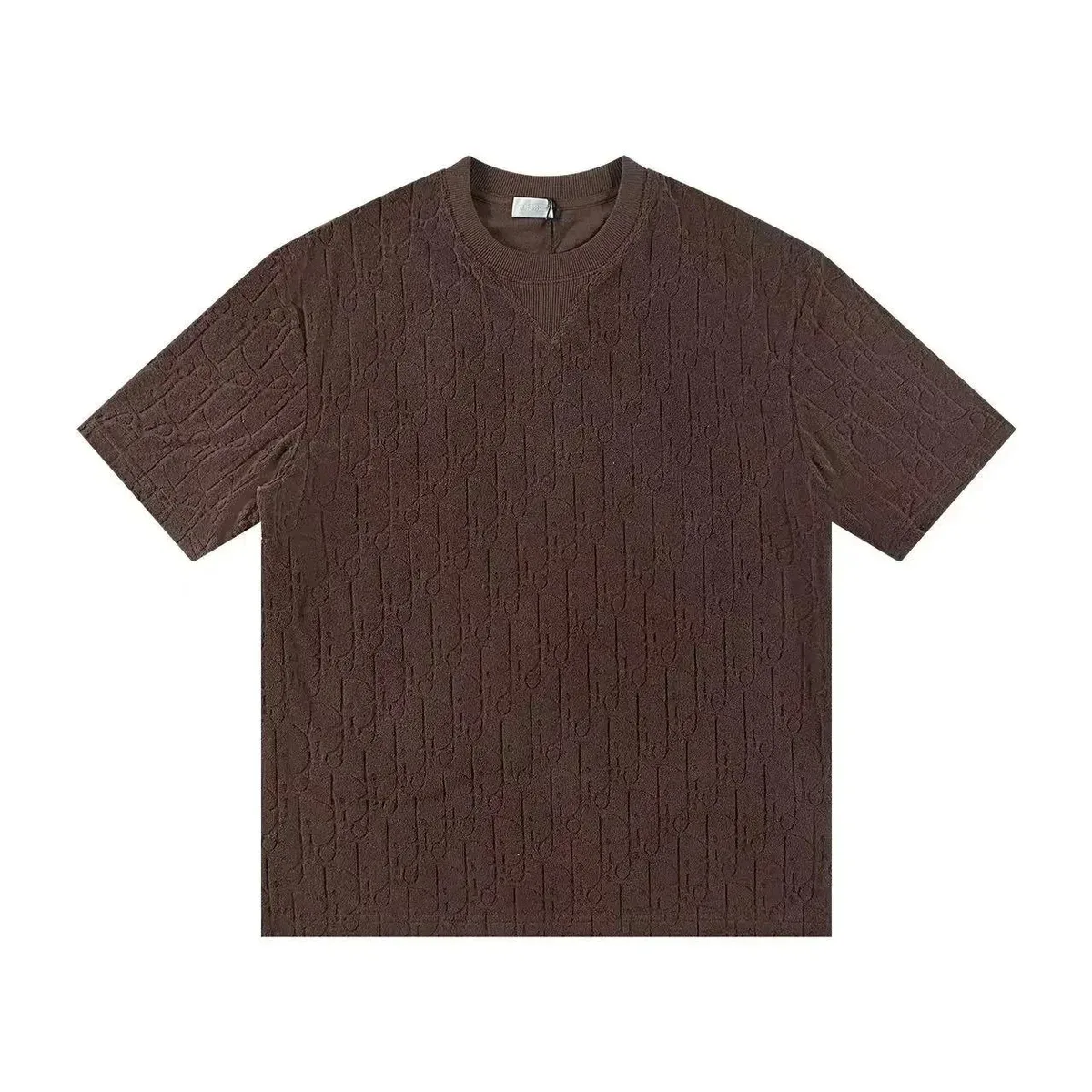 Dior Dior Oblique T-Shirt Brown Solid Brown - 1