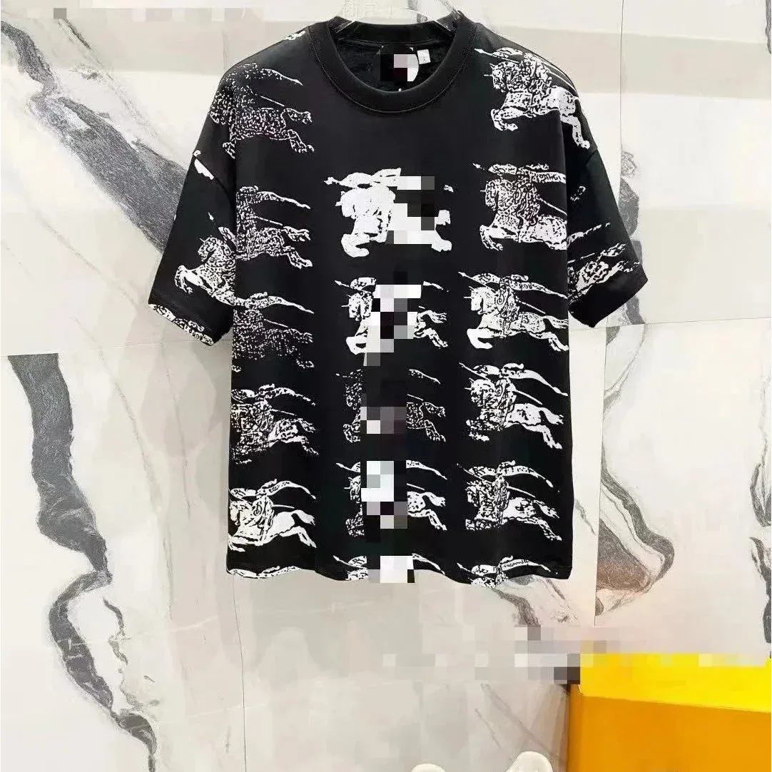 Burberry Burberry Black & White Equestrian Knight T-Shirt Black - 1