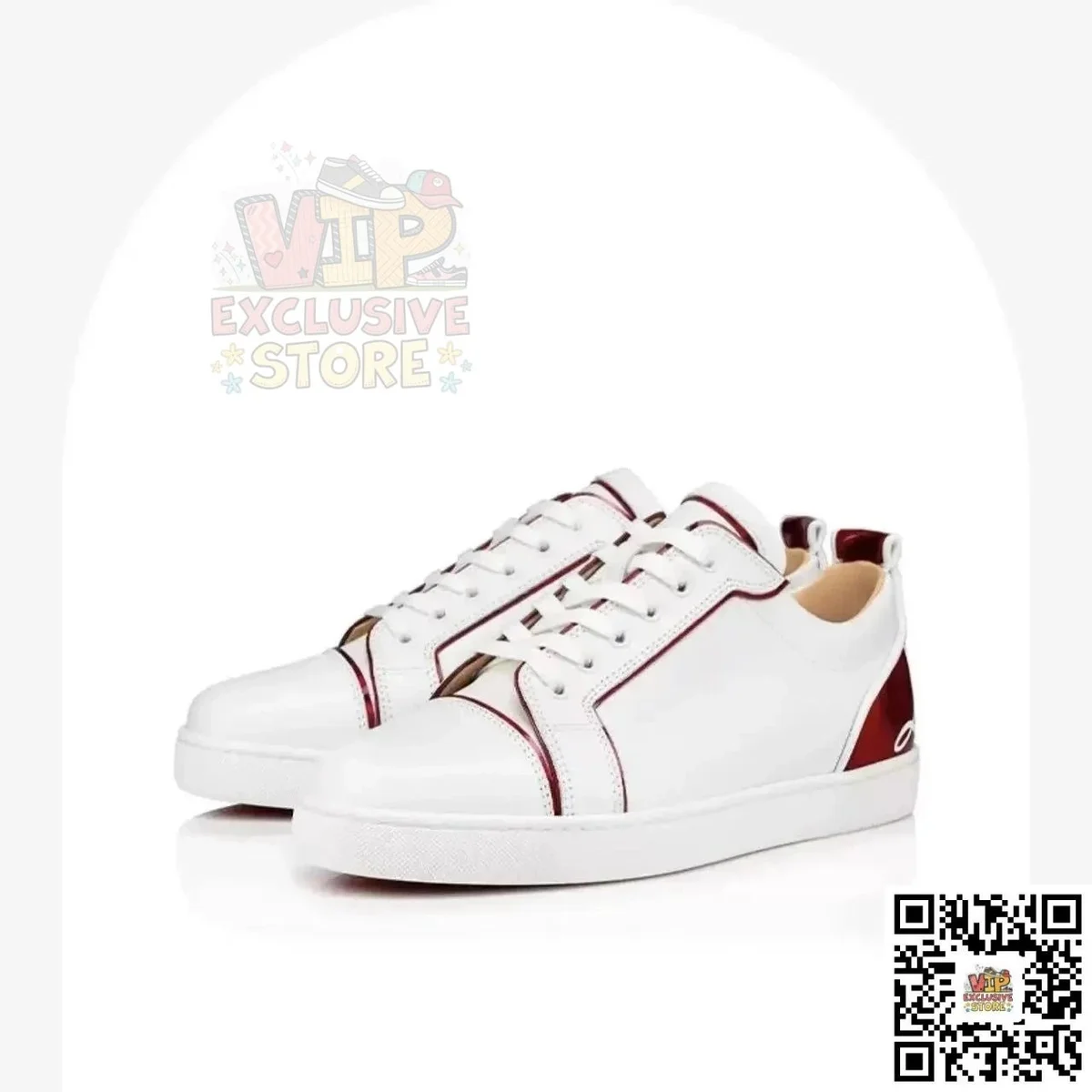 Christian Louboutin Christian Louboutin Louis White & Red Sneakers White - 1