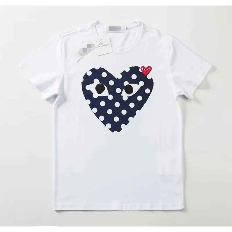 Comme des Garçons Comme des Garçons Polka Dot Heart T-Shirt White White - 1