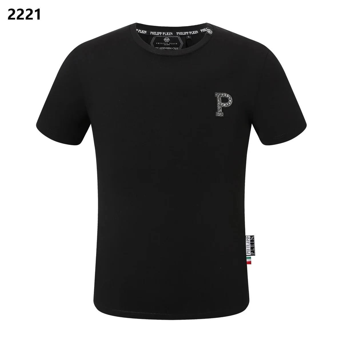 Philipp Plein Philipp Plein Black 'P' Logo T-Shirt Black - 1