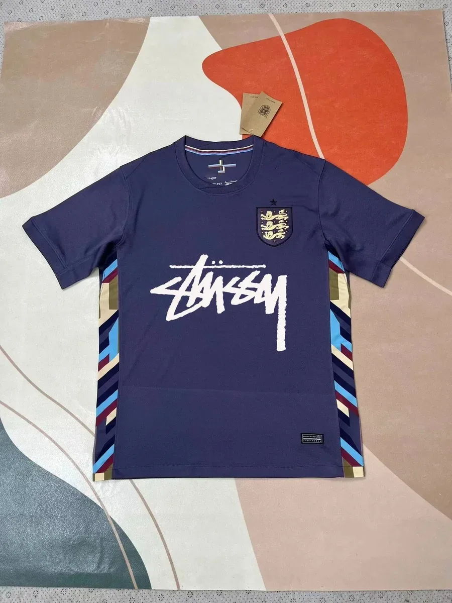 Stussy Stussy England Football Jersey Navy Blue Navy - 1