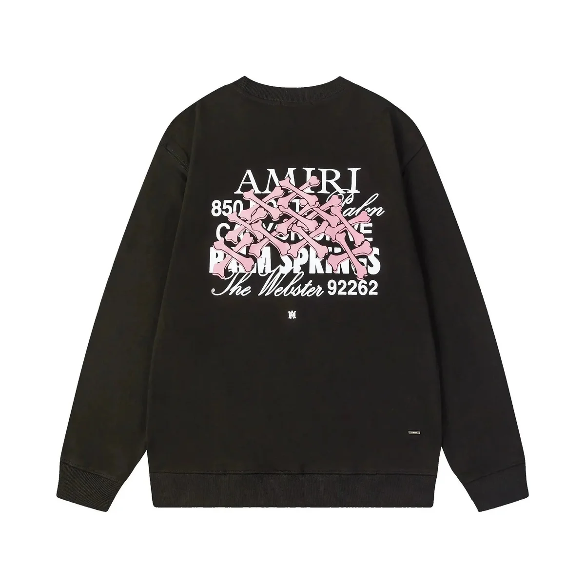 Amiri Amiri Black Pink Bone Print Crewneck Sweatshirt Black - 1