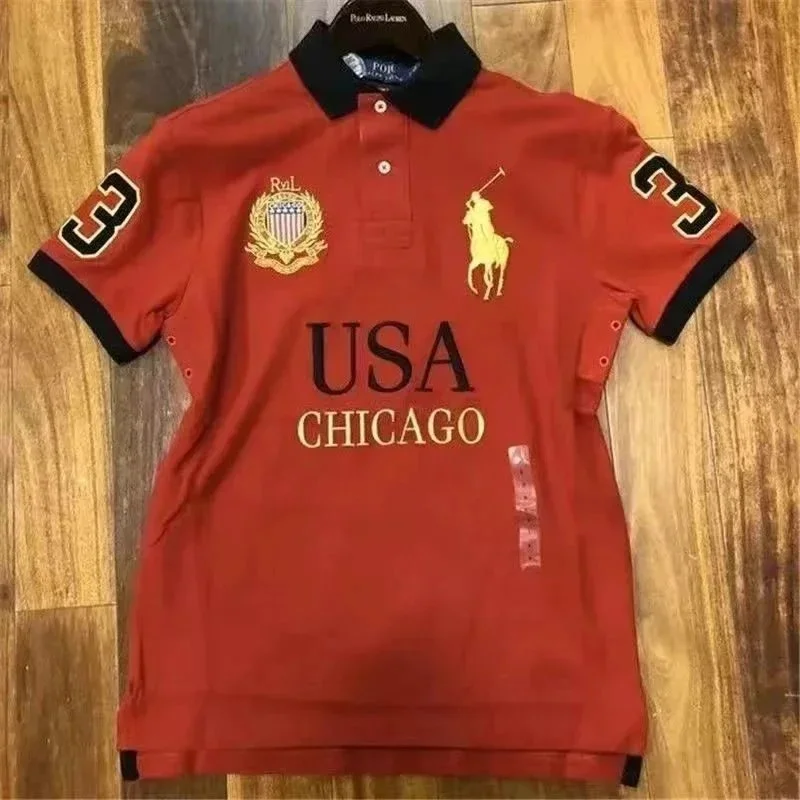 Polo Ralph Lauren Polo Ralph Lauren Big Pony USA Chicago Red Polo Shirt Red - 1