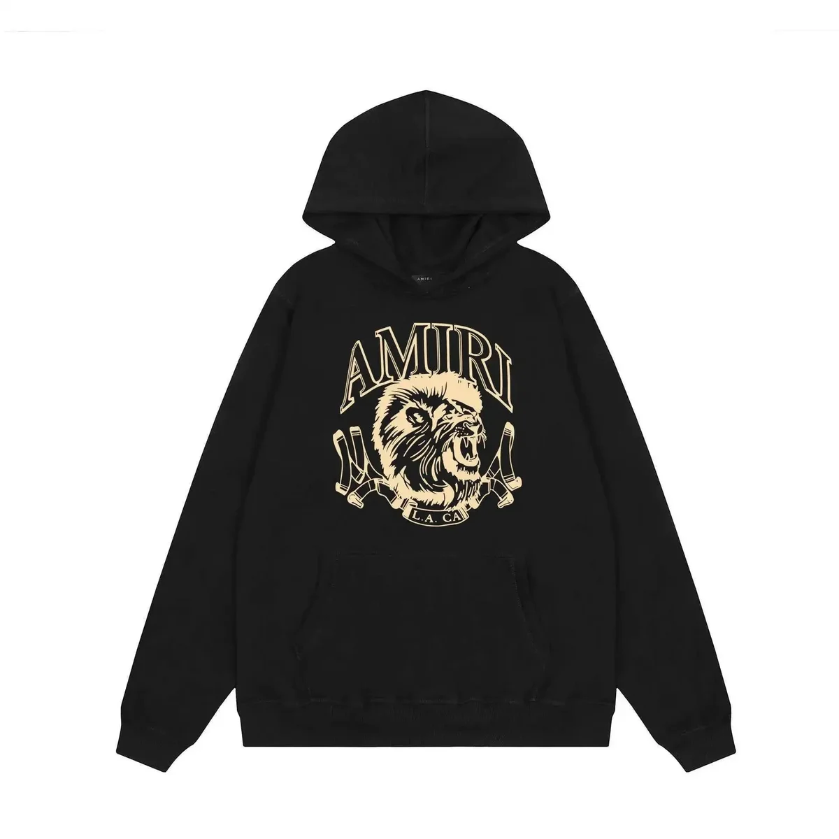 Amiri Amiri Black Lion Graphic Hoodie Black - 1