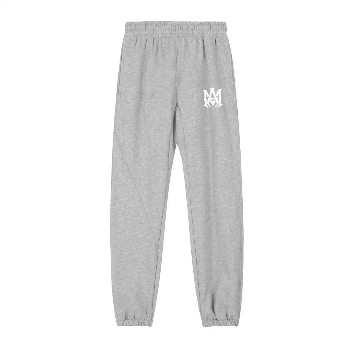 Maison Margiela Unisex Grey Sweatpants with White 'AM' Logo Grey - 1