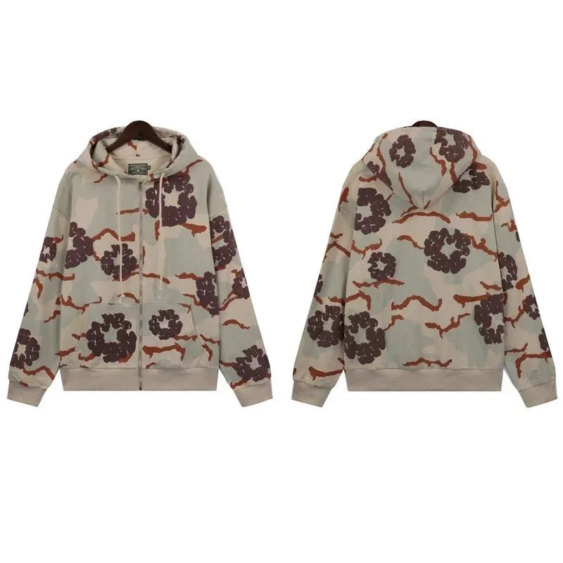 Other Unisex Camouflage Print Hoodie Jacket Multicolor - 1
