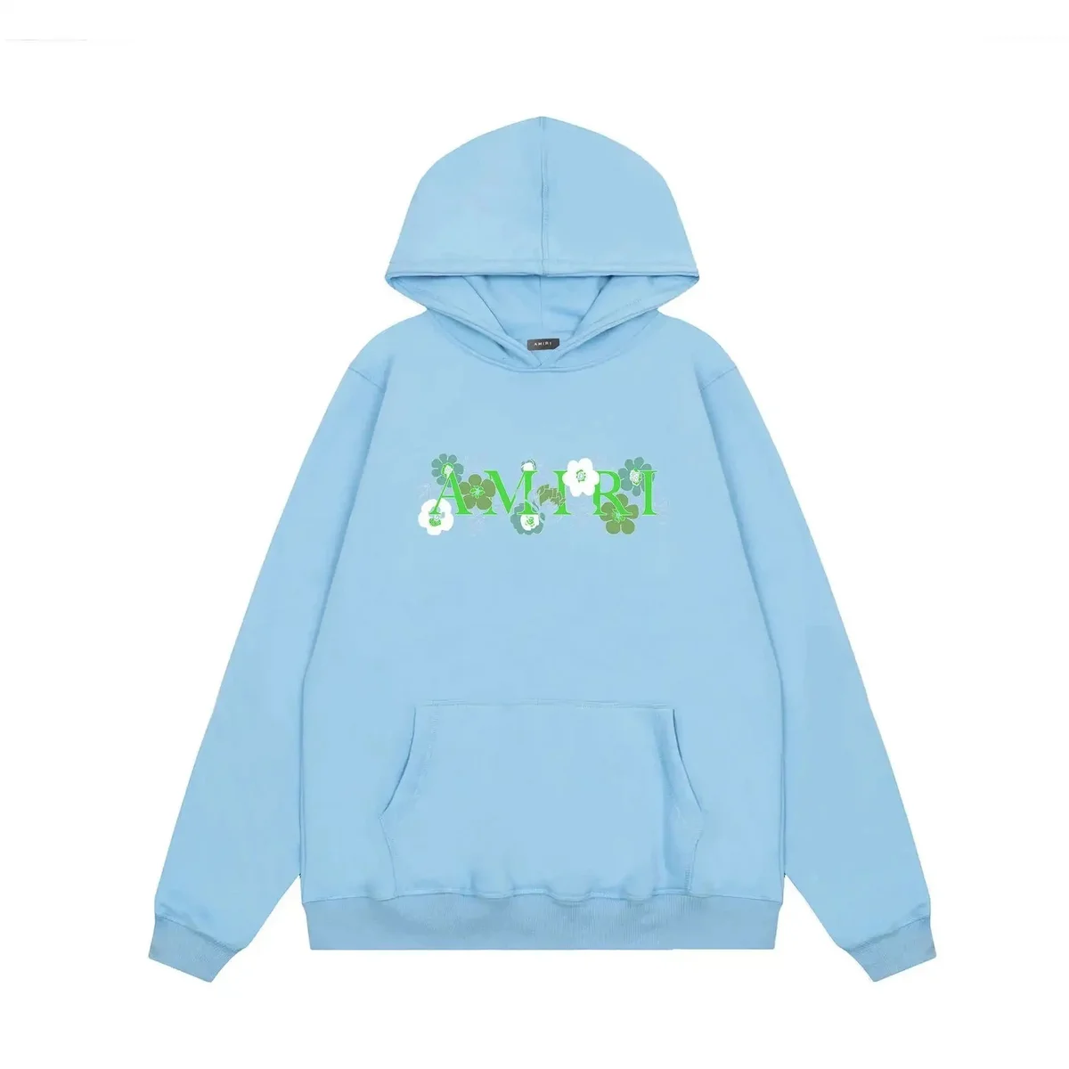 Amiri Amiri Sky Blue Floral Hoodie Blue - 1