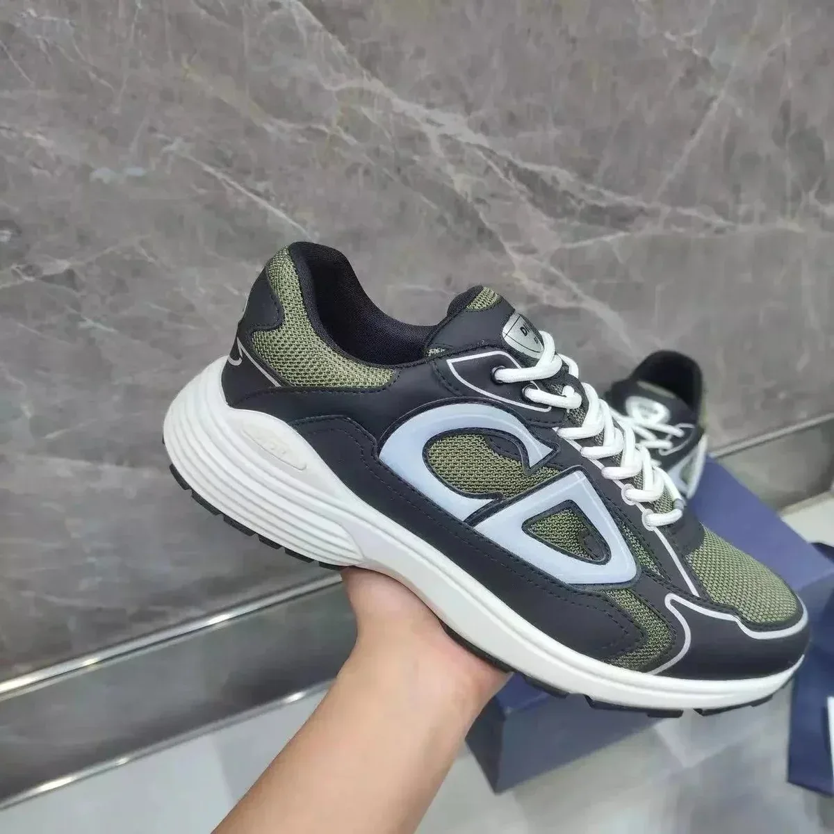 Dior Dior Lady Dior Sneakers Black/Green Black - 1
