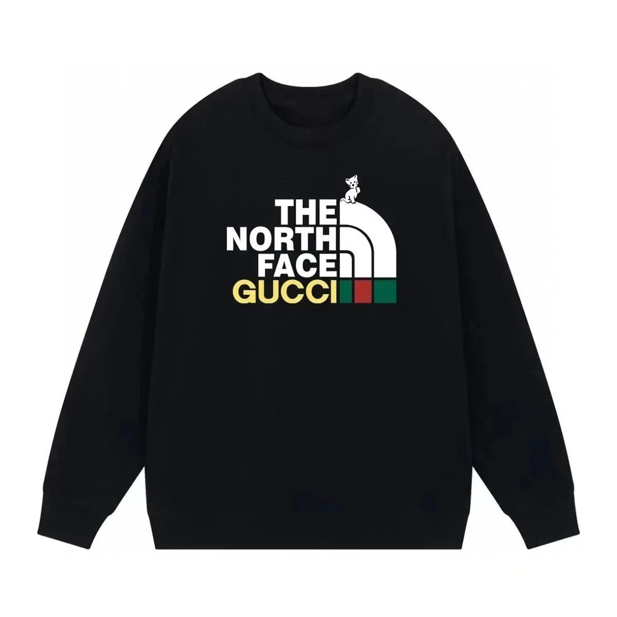 The North Face The North Face x Gucci Black Logo Sweatshirt Black - 1