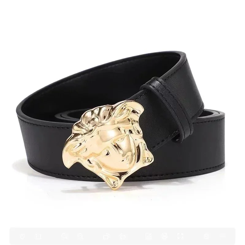 Versace Versace Medusa Black Leather Belt Black - 1
