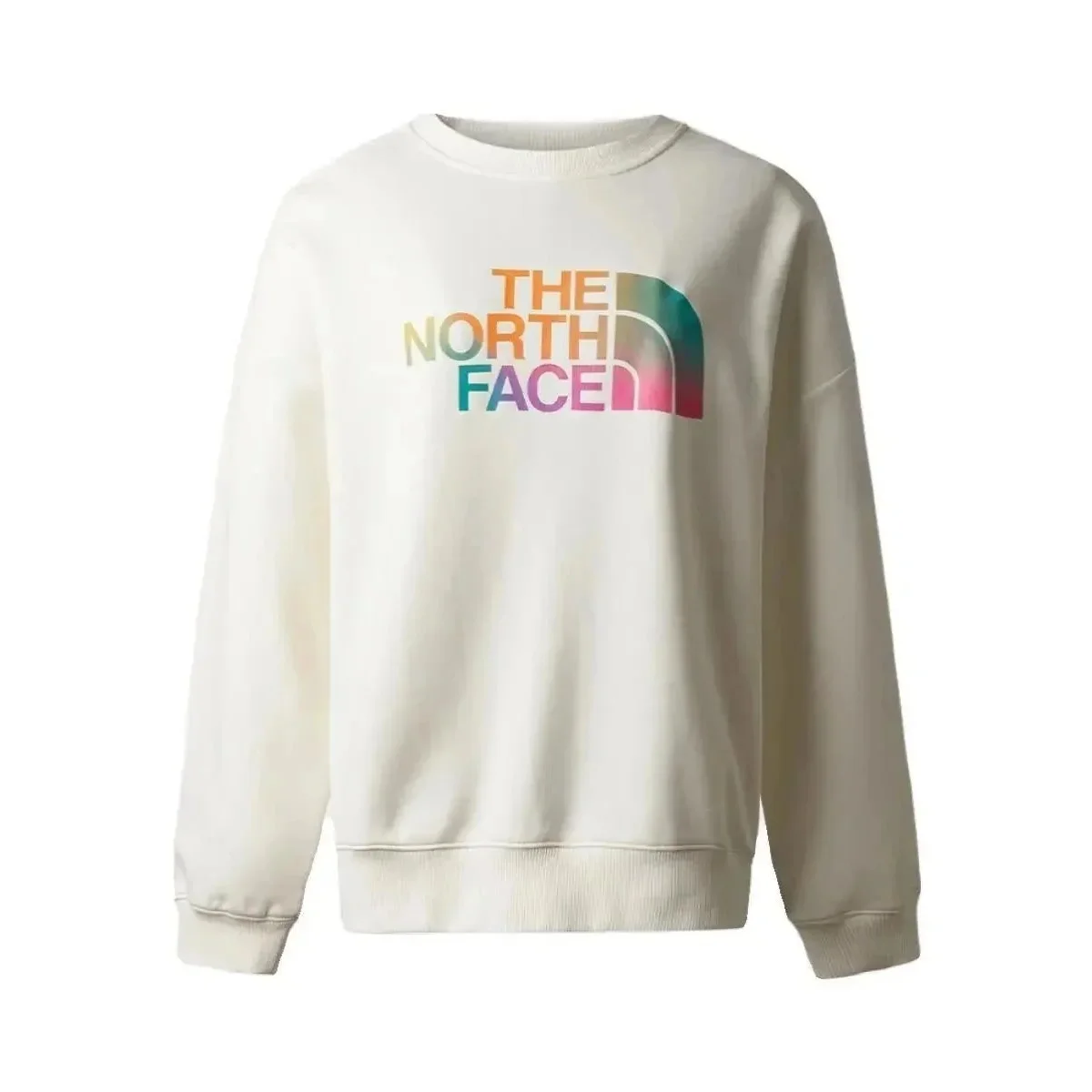 The North Face The North Face Rainbow Logo Crewneck Sweatshirt White - 1