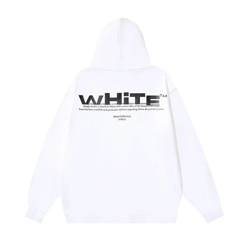 Other White Hoodie with Bold Typography Print White - 1