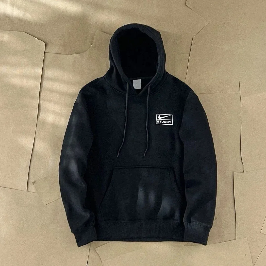 Stussy Stussy Black Hoodie with Nike Stubby Logo Black - 1
