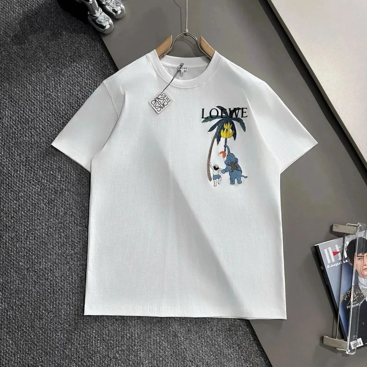Loewe Loewe White Elephant Print T-Shirt White - 1
