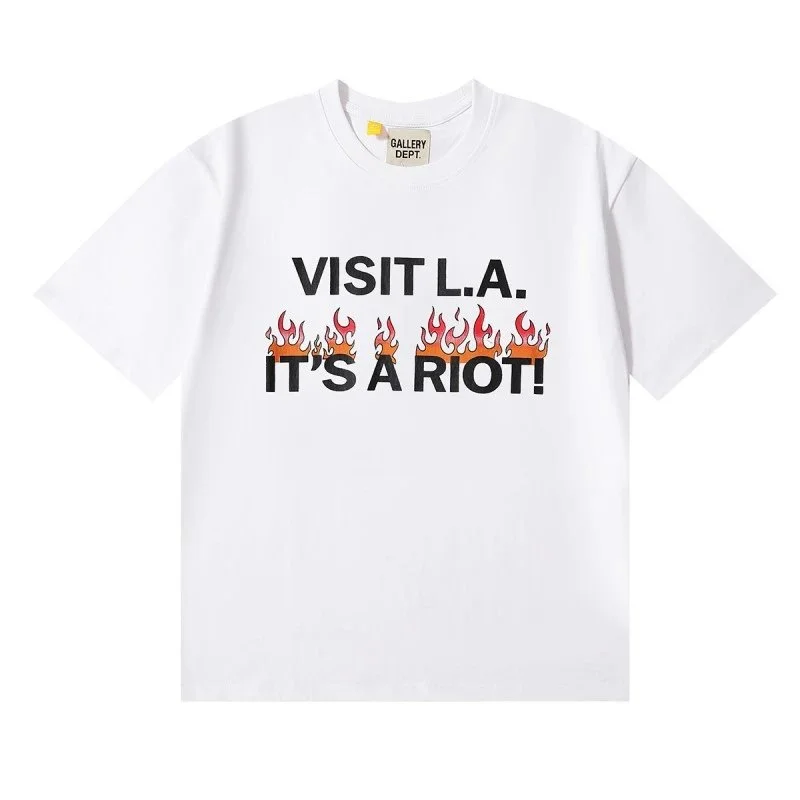 Gallery Dept. Gallery Dept. Visit L.A. IT'S A RIOT! White T-Shirt White - 1