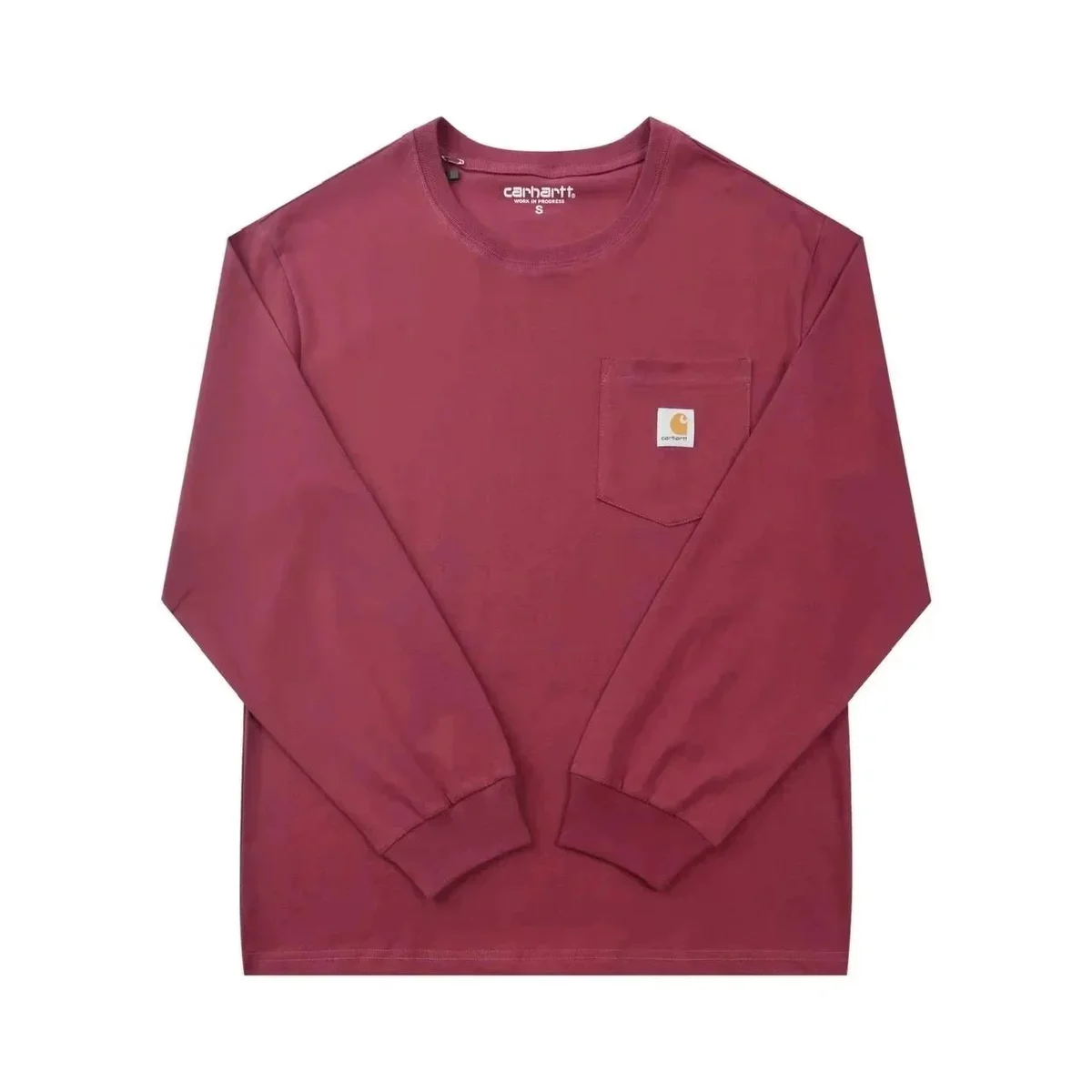 Carhartt Carhartt Long Sleeve Pocket T-Shirt Burgundy Red - 1