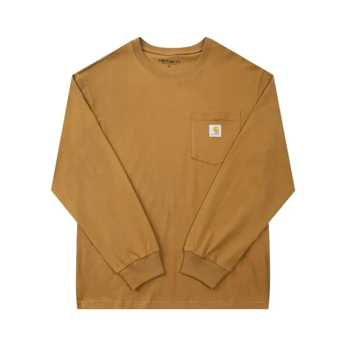 Carhartt Carhartt Long Sleeve Pocket T-Shirt Brown Brown - 1