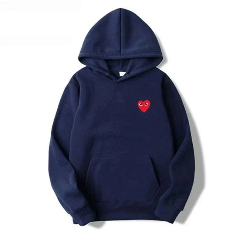 Comme des Garçons Comme des Garçons Play Hoodie Navy Red Heart Navy - 1