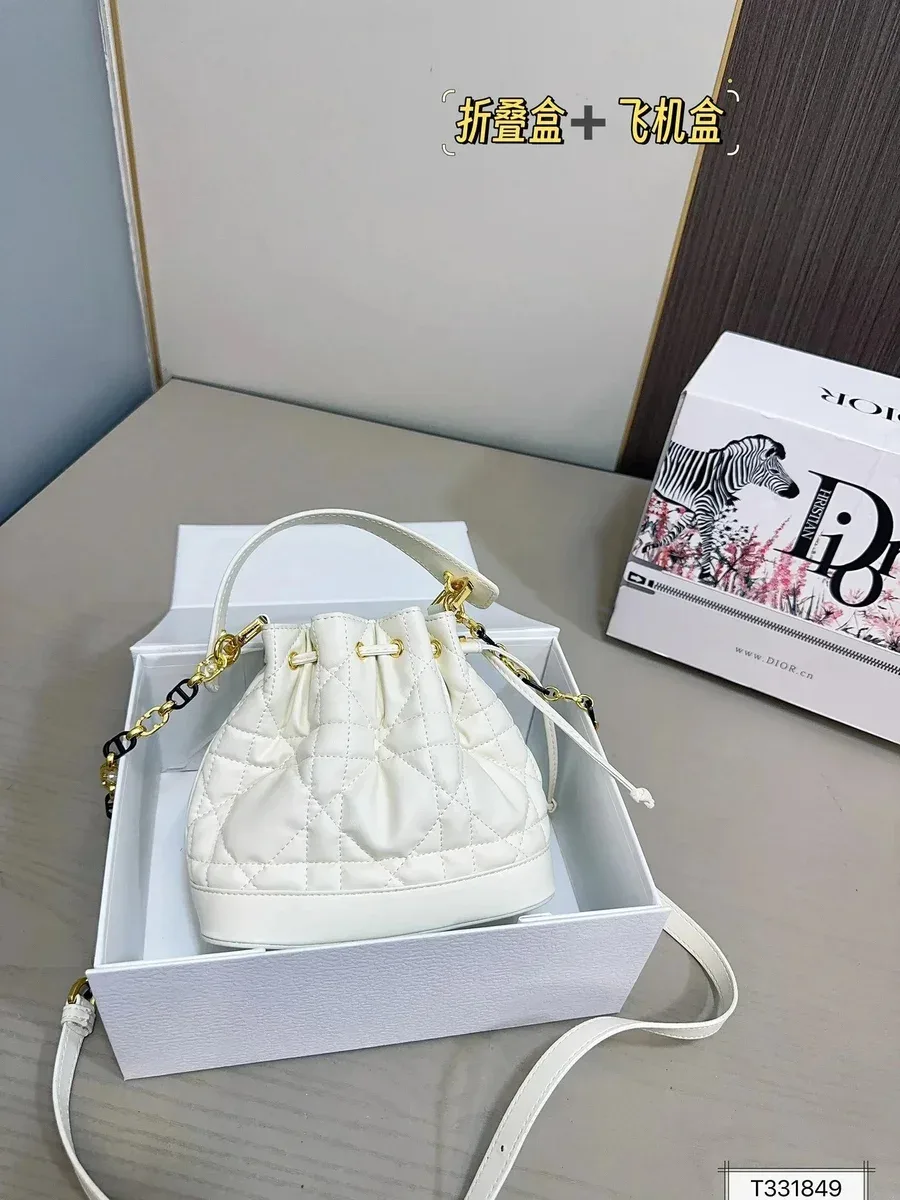 Dior Dior Lady Dior White Quilted Bucket Bag White - 1