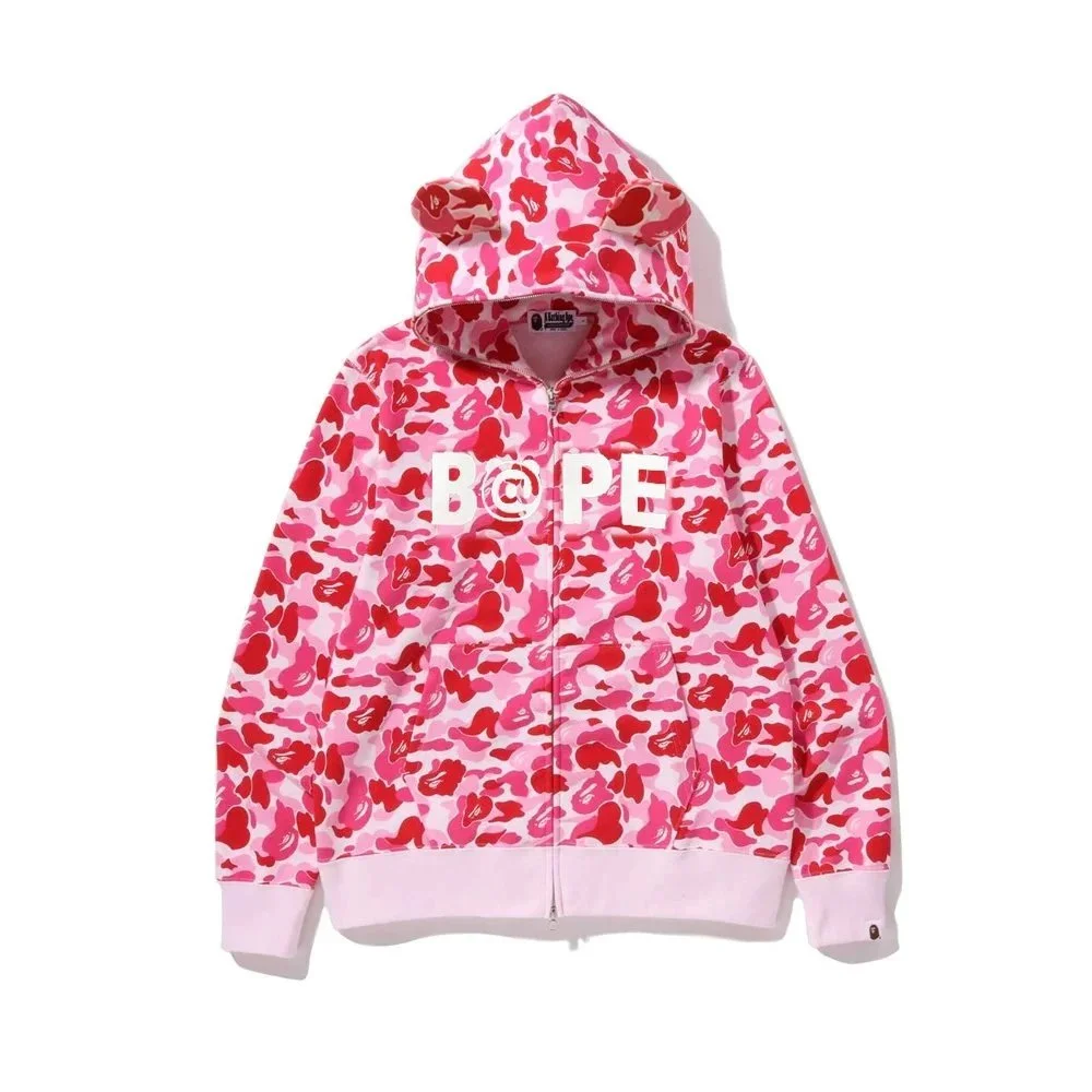 A Bathing Ape A Bathing Ape BAPE STA Pink Camo Hoodie Pink - 1