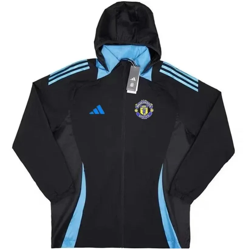 Adidas Adidas Manchester United Black & Blue Jacket Black - 1