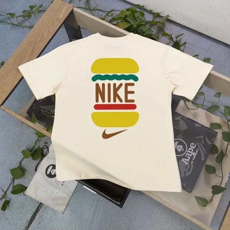 Nike Nike Hamburger Graphic T-Shirt Beige Beige - 1