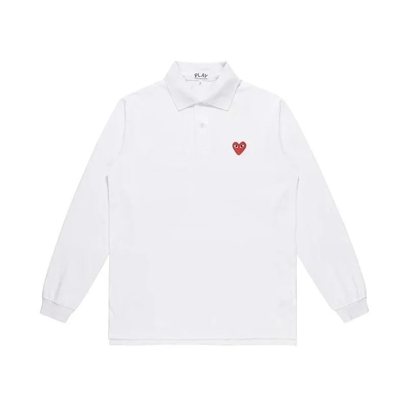 Comme des Garçons Comme des Garçons PLAY White Long-Sleeve Polo Shirt White - 1