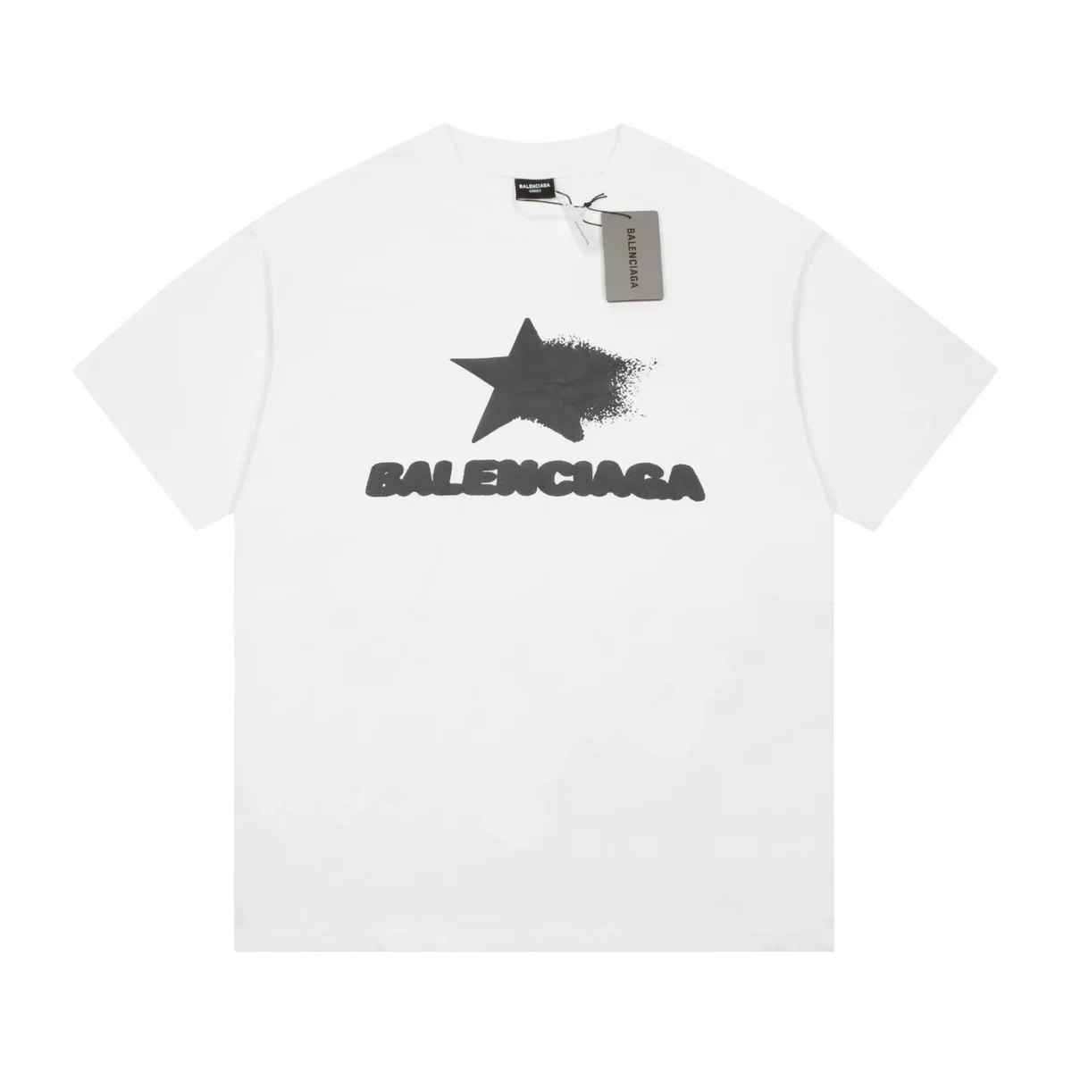 Balenciaga Balenciaga White Star Print T-Shirt White - 1