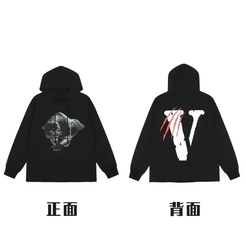 VLONE VLONE Staple Black Hoodie with Panther Print Black - 1