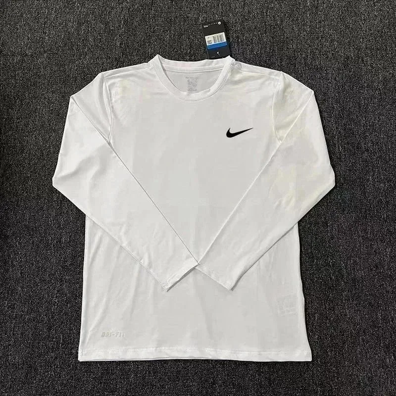 Nike Nike Dri-FIT Long Sleeve T-Shirt White White - 1