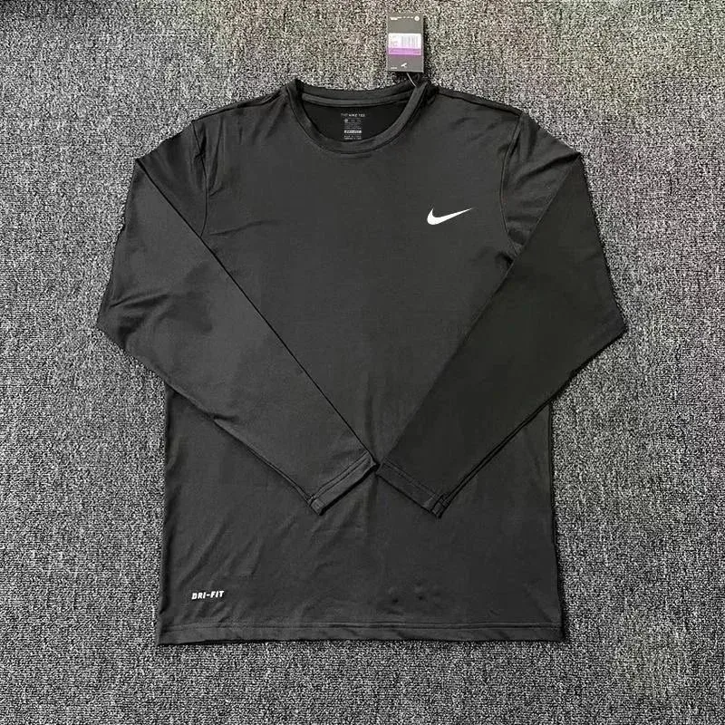 Nike Nike Dri-FIT Long Sleeve T-Shirt Black Black - 1