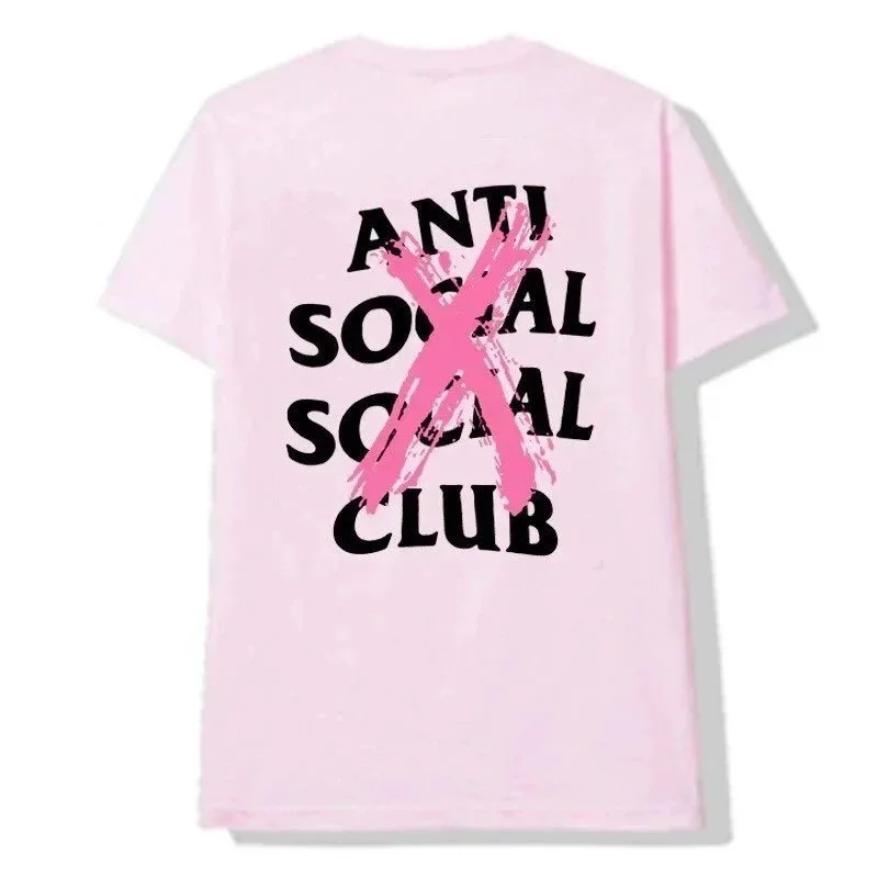 Anti Social Social Club Anti Social Social Club Pink X Logo T-Shirt Pink - 1