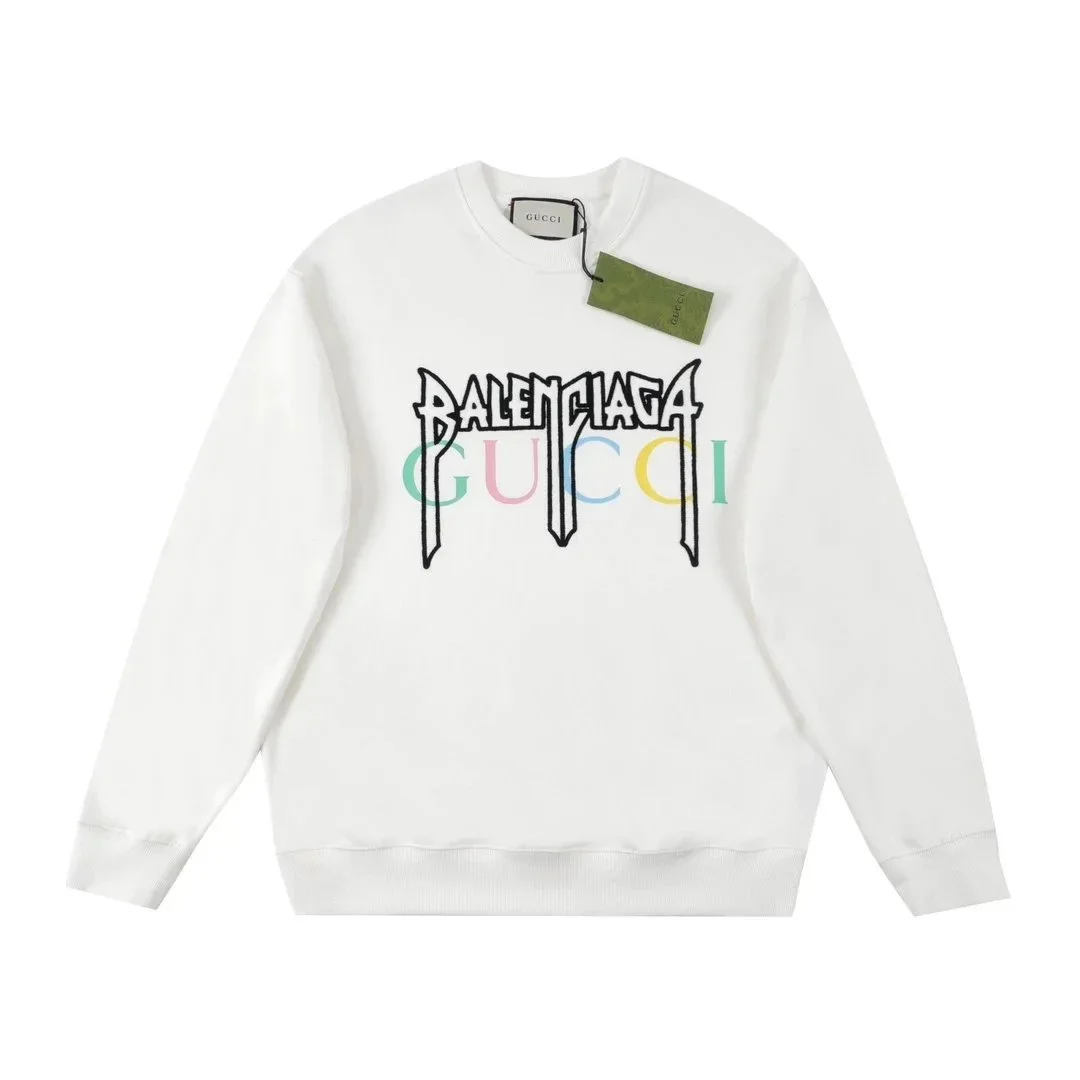 Gucci Gucci White Balenciaga Collaboration Graphic Sweatshirt White - 1