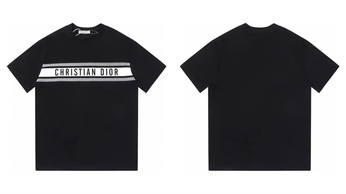 Dior Christian Dior Black Logo T-Shirt Black - 1