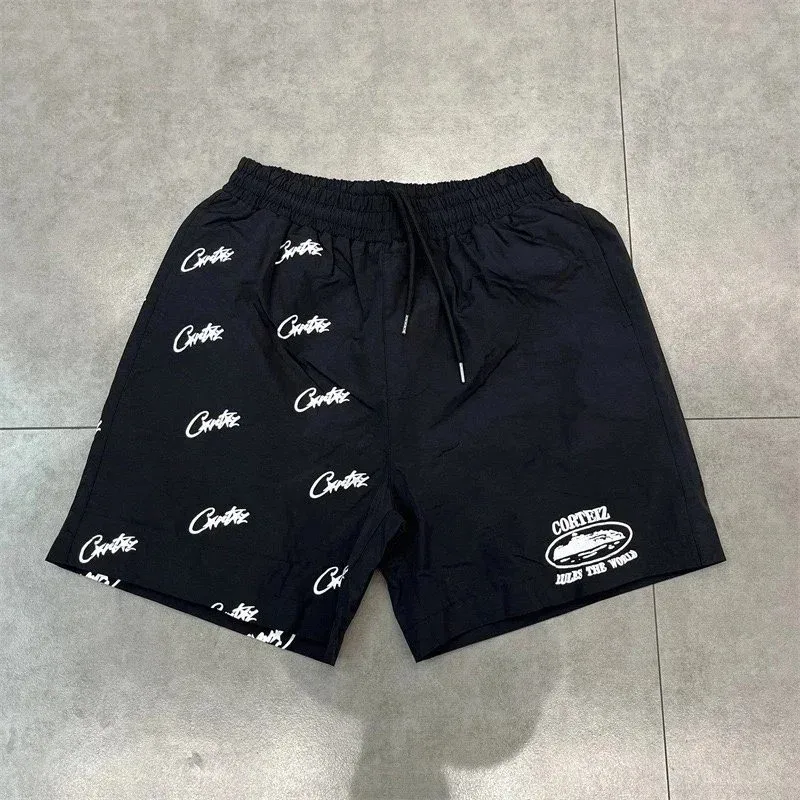 Corteiz Cortez RTW Shorts Black Solid Black - 1