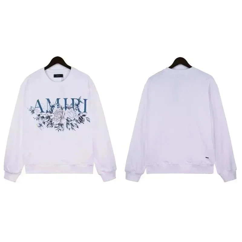 Amiri Amiri White Floral Print Crewneck Sweatshirt White - 1
