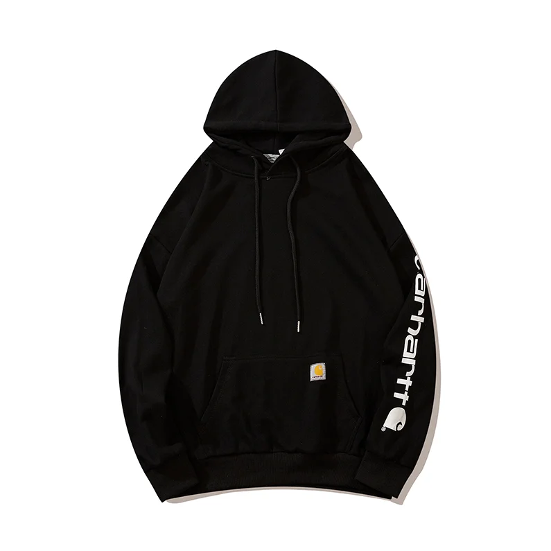 Carhartt Carhartt Black Hoodie with Logo Print Black - 1