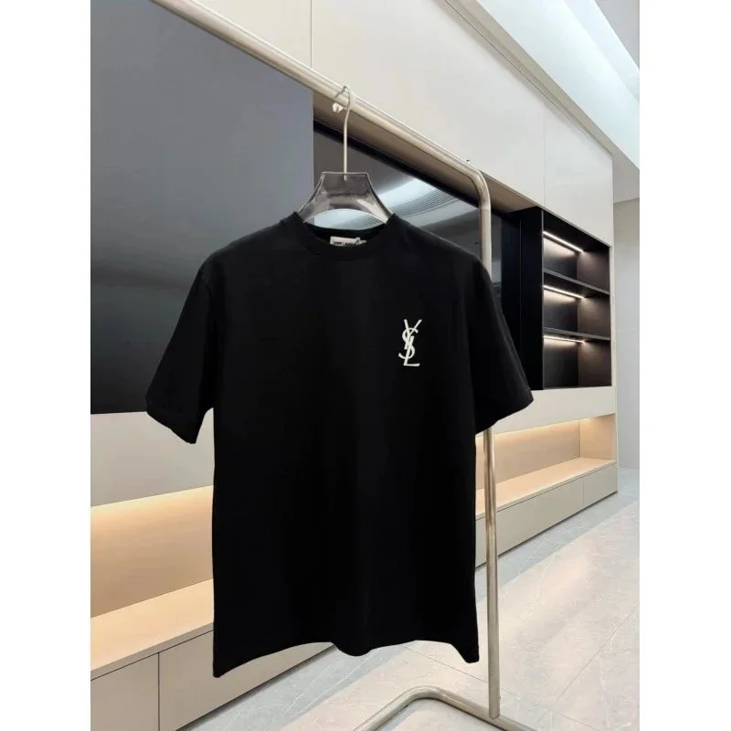 Saint Laurent YSL Black Logo T-Shirt Black - 1