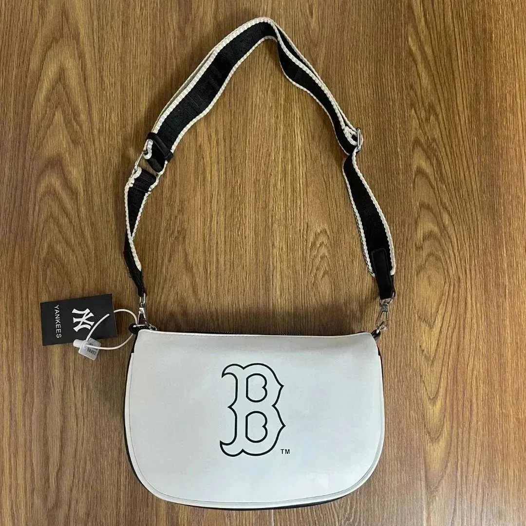 New York Yankees White Boston 'B' Logo Crossbody Bag White - 1