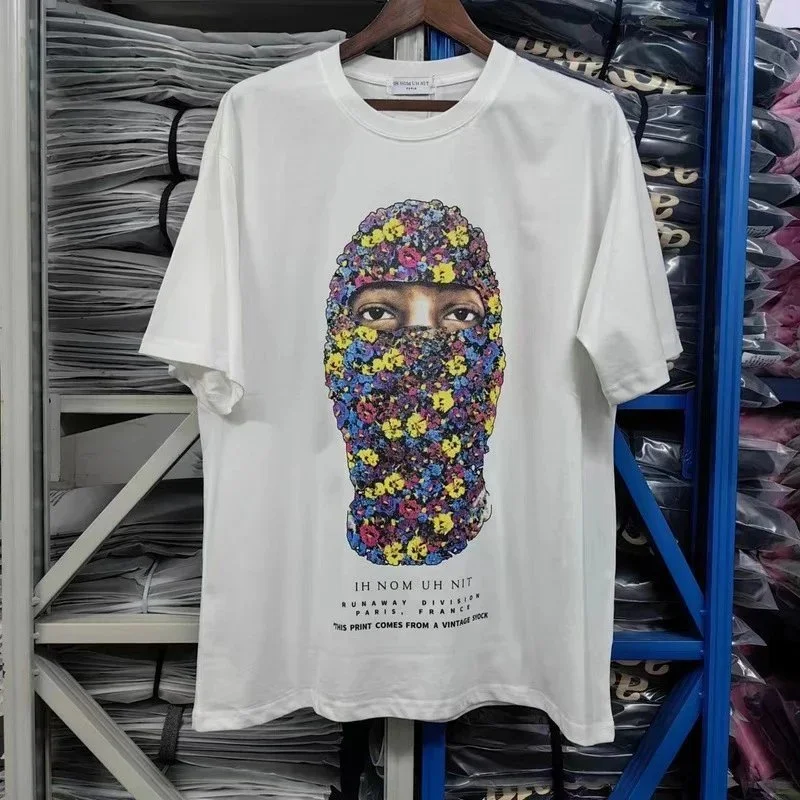 Other Unisex White Floral Print T-Shirt White - 1