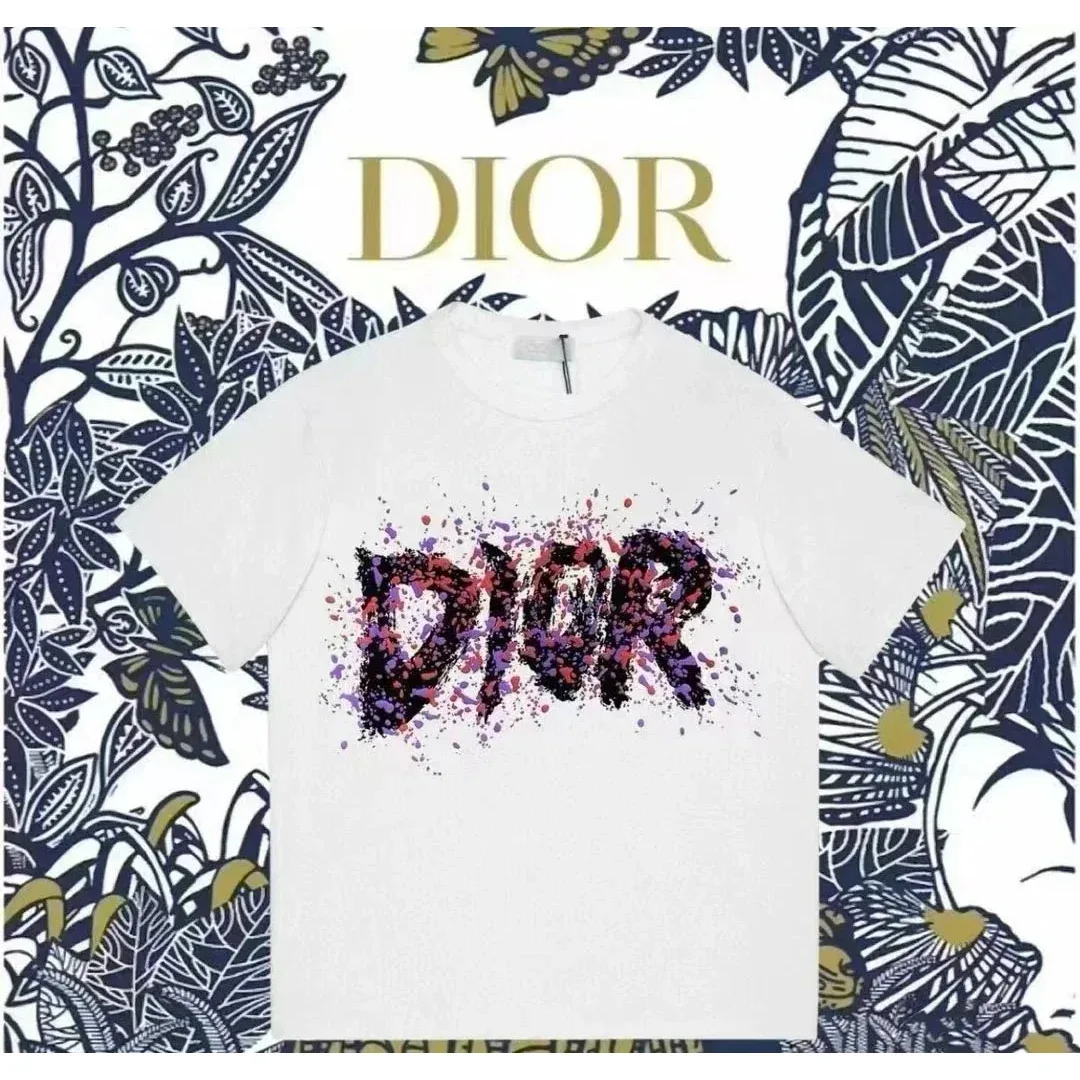 Dior Dior White 'DIOR' Splatter T-Shirt White - 1