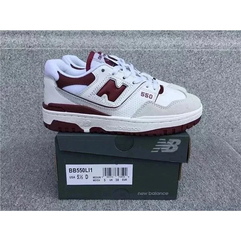 New Balance New Balance 550 White & Burgundy Sneakers White - 1