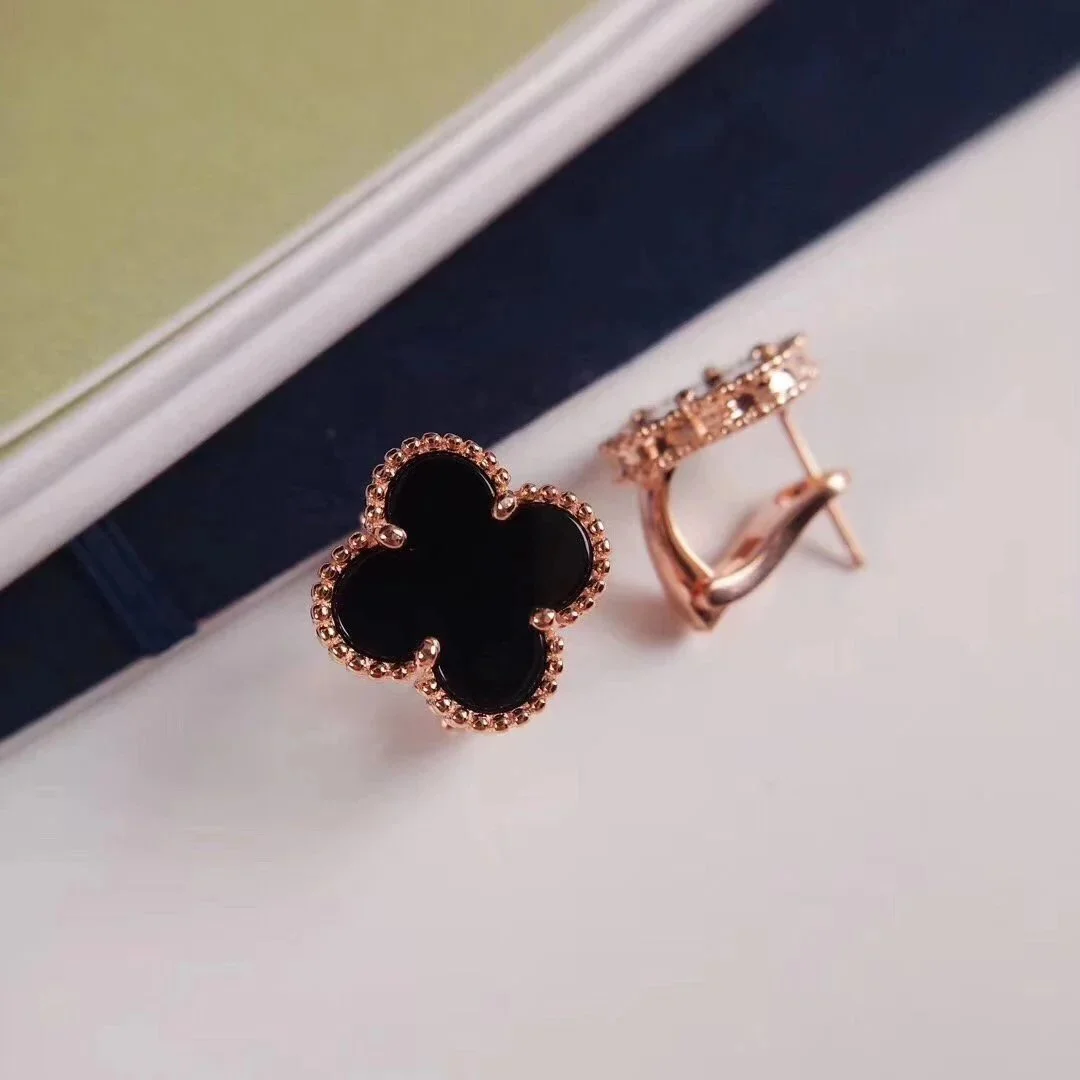 Van Cleef & Arpels Van Cleef & Arpels Alhambra Black Clover Earrings Black - 1