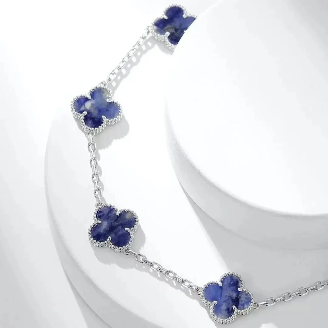 Van Cleef & Arpels Van Cleef & Arpels Alhambra Blue Clover Necklace Blue - 1